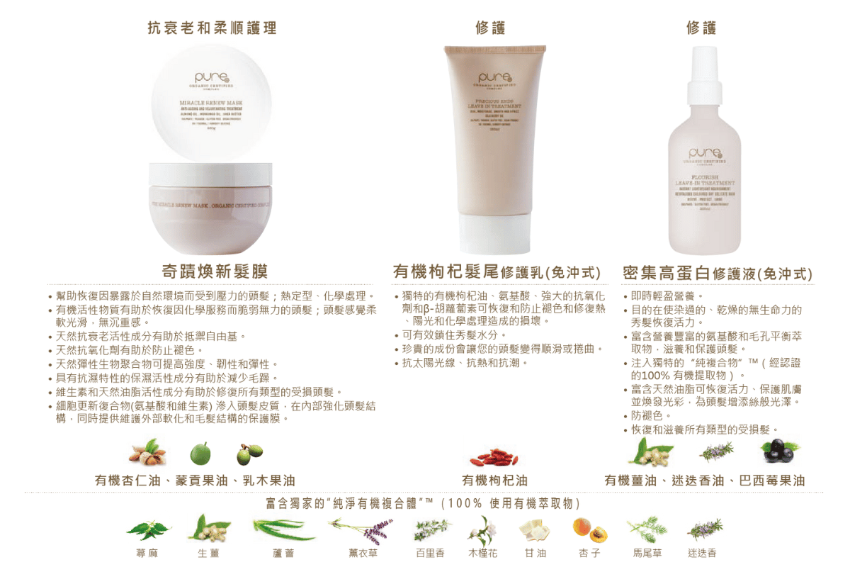 Pure Organic 有機枸杞髮尾修護乳(免沖式) 150ml